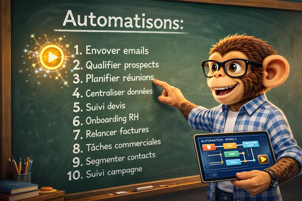Monkey automatisation, liste de flux automatisés PME